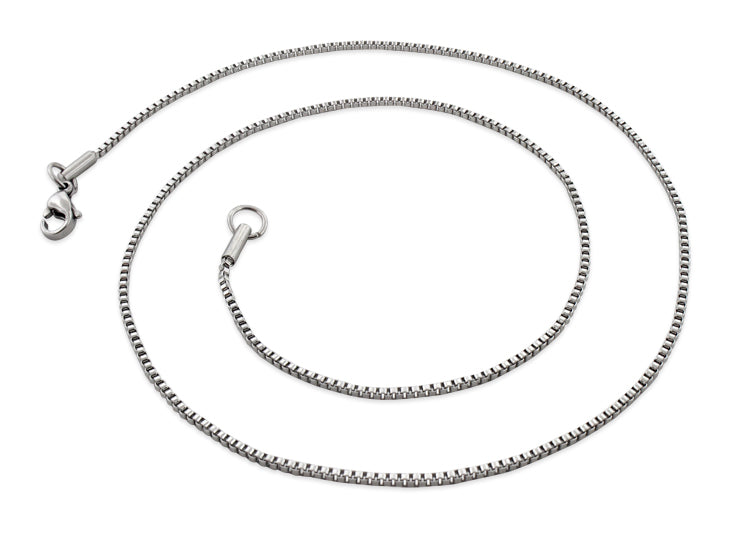 Stainless Steel 18" Box Chain Necklace 1.5 MM
