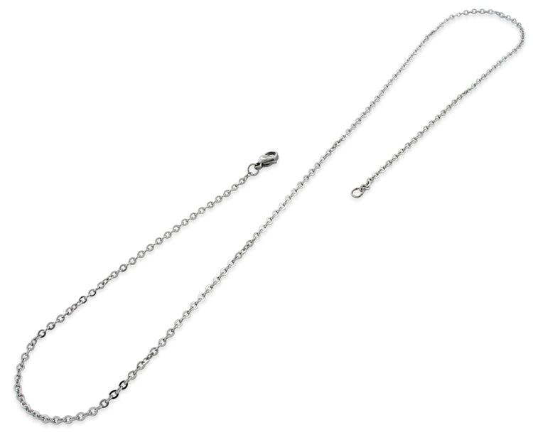 Stainless Steel 18" Flat Rollo Chain Necklace 2.0 MM
