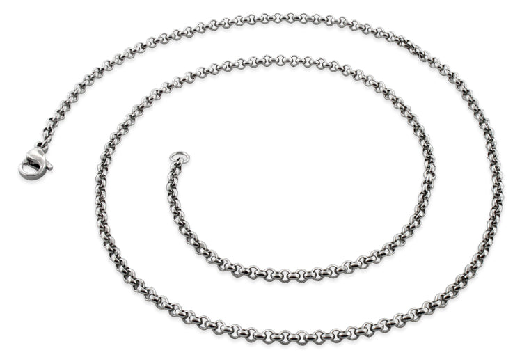 Stainless Steel 24" Rollo Chain Necklace 2.5 MM