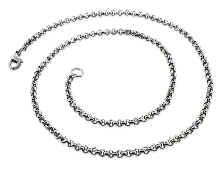 Stainless Steel 18" Rollo Chain Necklace 3.0 MM