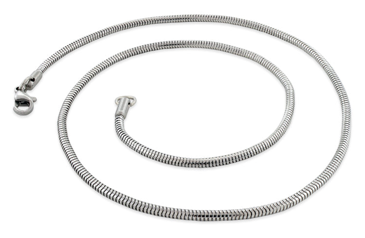 Stainless Steel 18" Snake Chain Necklace 2.4 MM