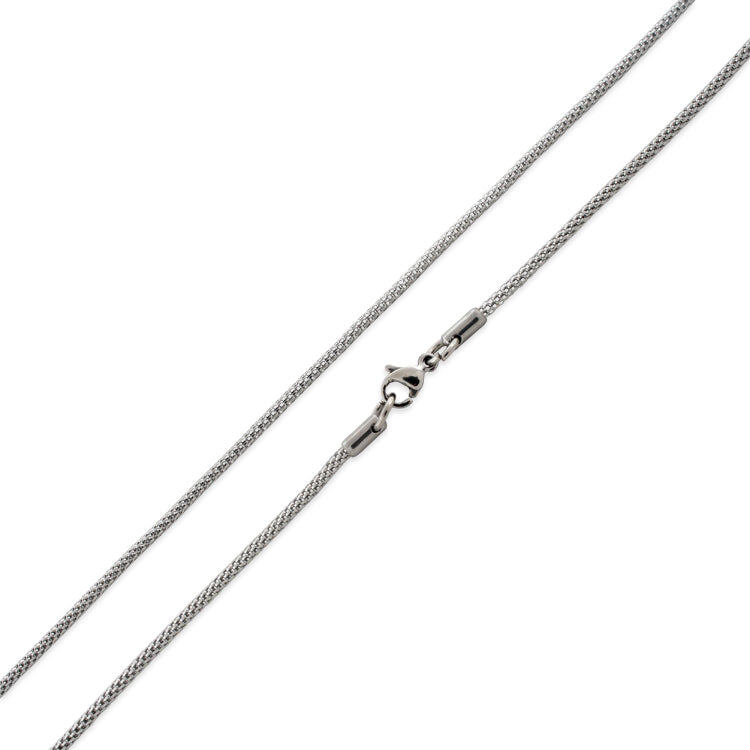 Stainless Steel 16" Snake Skin Mesh Chain Necklace 1.9 MM