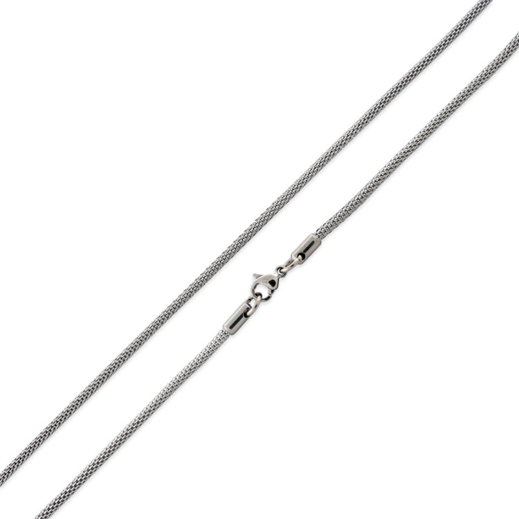 Stainless Steel 22" Snake Skin Mesh Chain Necklace 2.4 MM