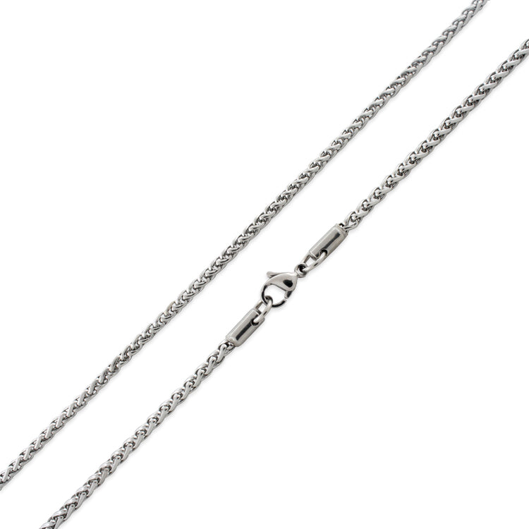 Stainless Steel 22" Spiga Chain Necklace 3.0 MM