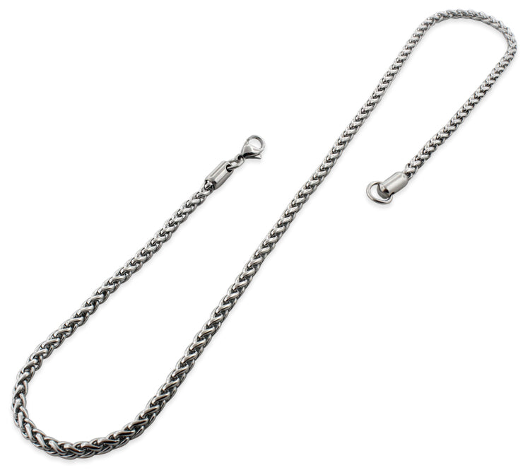 Stainless Steel 20" Spiga Chain Necklace 4.0 MM