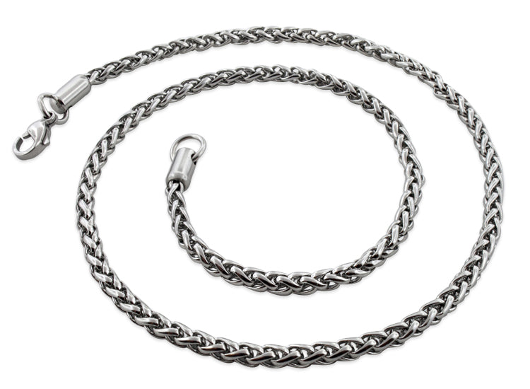 Stainless Steel 16" Spiga Chain Necklace 4.0 MM
