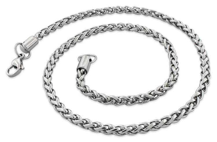Stainless Steel 24" Spiga Chain Necklace 5.0 MM