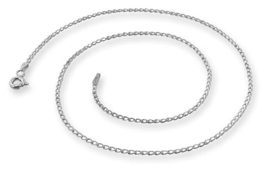 Sterling Silver Long Curb Chain 1.4mm