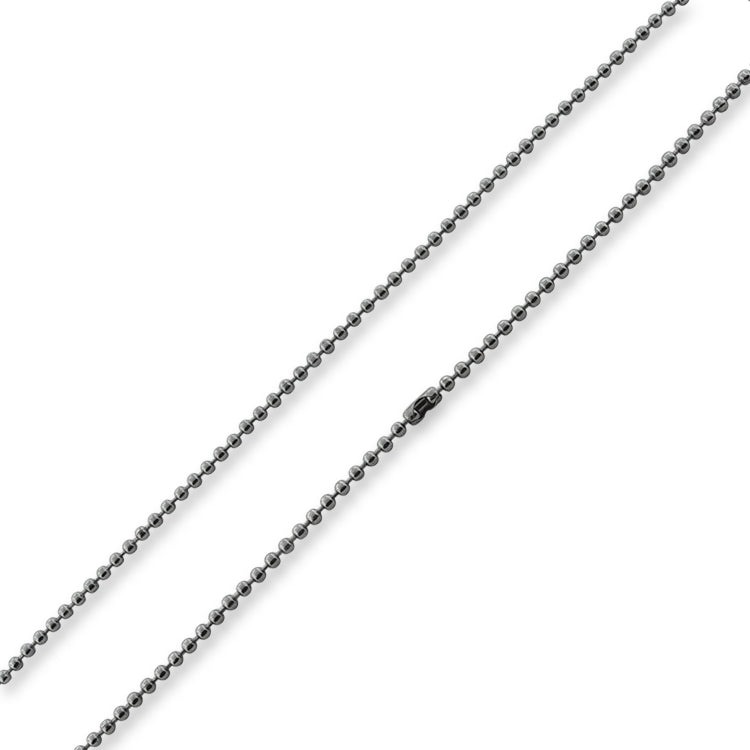 Stainless Steel 24" Dogtag Bead Chain Necklace 2.0mm