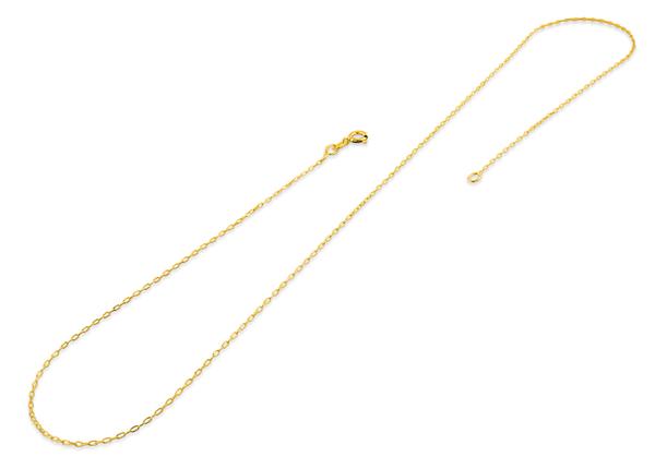 Gold Plated Sterling Silver Forz D/C Chain 1MM