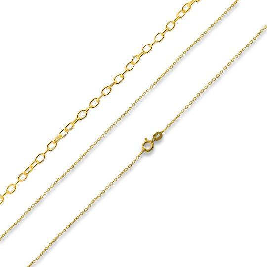 14K Gold-Plated Sterling Silver Cable Chain Necklace 1.15mm