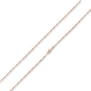 14K Rose Gold Plated Sterling Silver Twisted Serpentine Chain 1.0MM