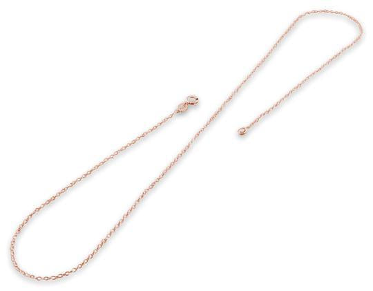 14K Rose Gold Plated Sterling Silver Cable Chain 1.15mm