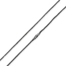 Black Rhodium Plated Sterling Silver Spiga Chain 1.8MM