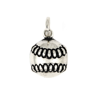 Sterling Silver Small Baseball Ball Pendant