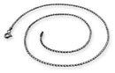 Black Rhodium Sterling Silver Long Curb Chain 1.4MM