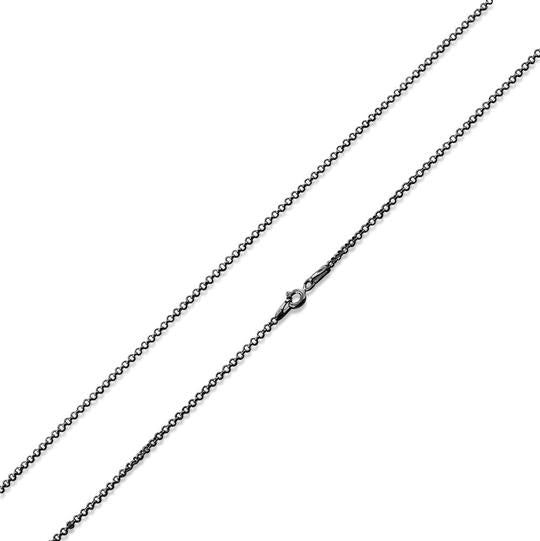 Black Rhodium Sterling Silver Rollo Chain 1.8MM