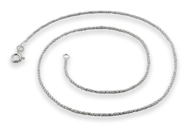 Sterling Silver Twisted Box Chain 1.1MM