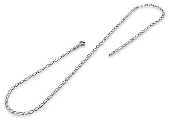 Sterling Silver Long Curb Chain 2.15mm