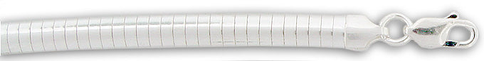 Sterling Silver 8" Dome Omega Chain Bracelet 6.0mm
