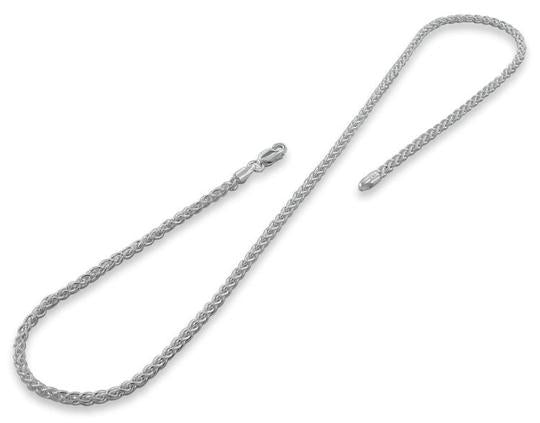 Sterling Silver Spiga Wheat Chain 2.5MM
