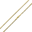 14K Gold Plated Sterling Silver Figaro Chain 3.1MM