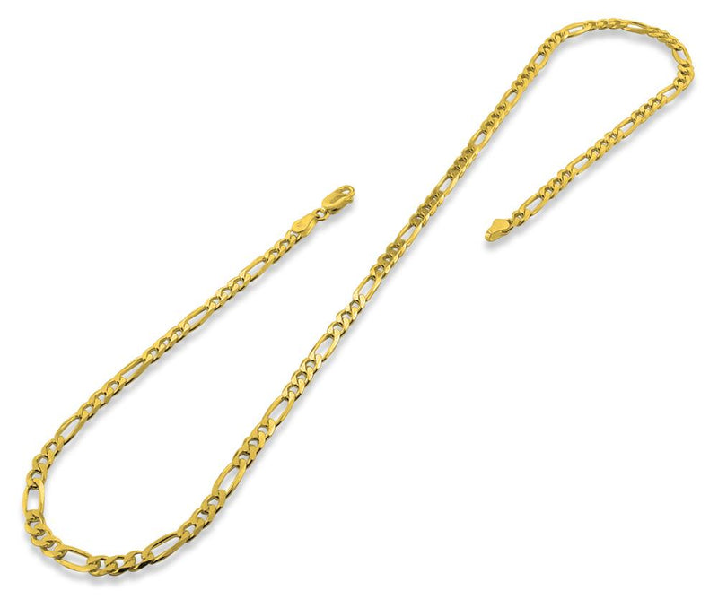 14K Gold Plated Sterling Silver Figaro Chain 4.0MM