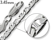 Sterling Silver Flat Marina Chain 3.45 MM