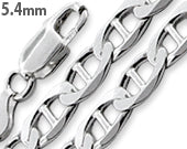 Sterling Silver Flat Marina Chain 5.4 MM