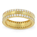 Gold Plated Sterling Silver Eternity CZ Ring