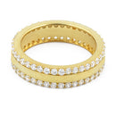 Gold Plated Sterling Silver Eternity CZ Ring