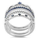 Sterling Silver Unique Multi-Style Blue Spinel CZ Ring