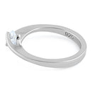 Sterling Silver Double Round Clear CZ Ring