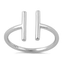Sterling Silver Double Bar Ring