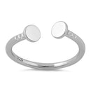 Sterling Silver End to End Nail Head Ring