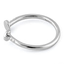 Sterling Silver End to End Nail Head Ring