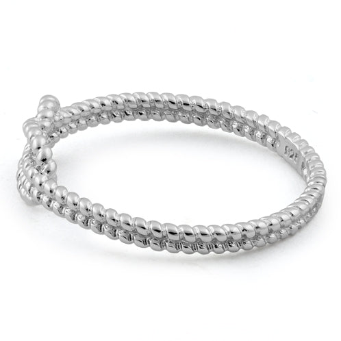 Sterling Silver String Reef Knot Ring