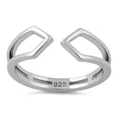 Sterling Silver Unique End to End Ring