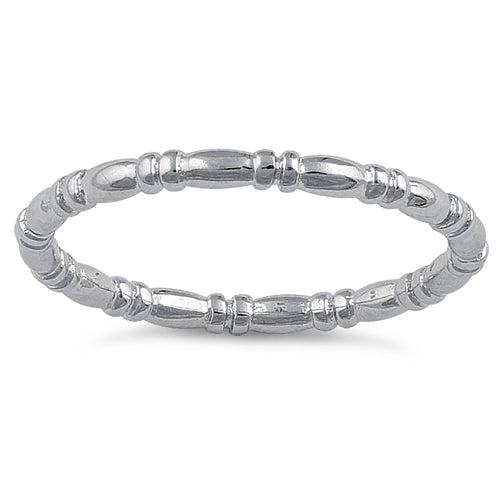 Sterling Silver Danity Bead & Bar Band