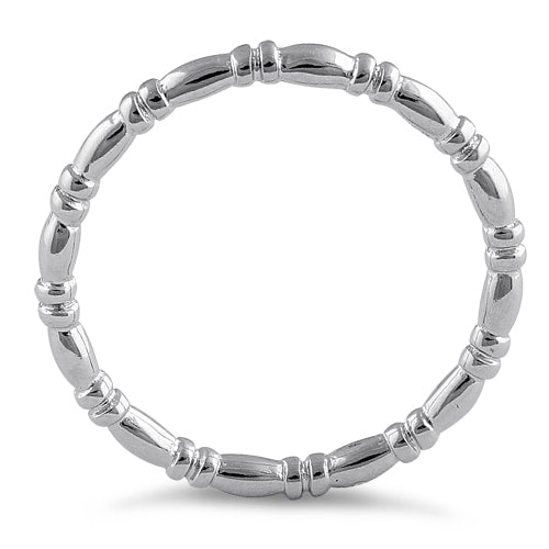 Sterling Silver Danity Bead & Bar Band