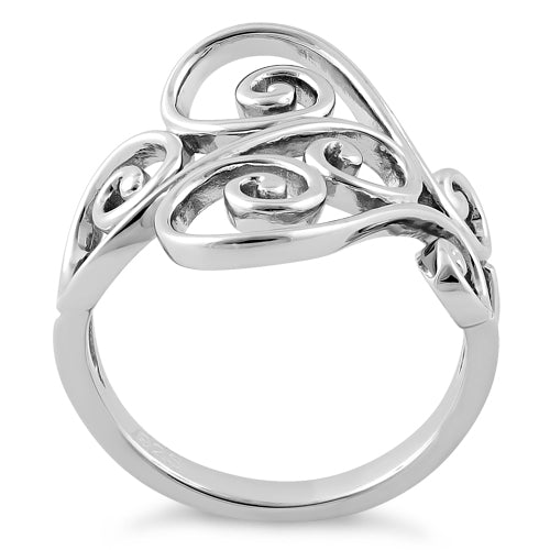 Sterling Silver Filigree Heart Ring