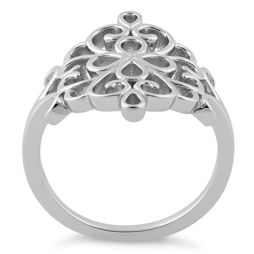 Sterling Silver Flower Filigree Ring