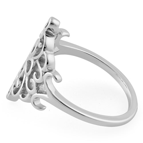 Sterling Silver Flower Filigree Ring