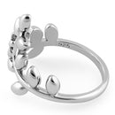 Sterling Silver Flower Leaves Ring