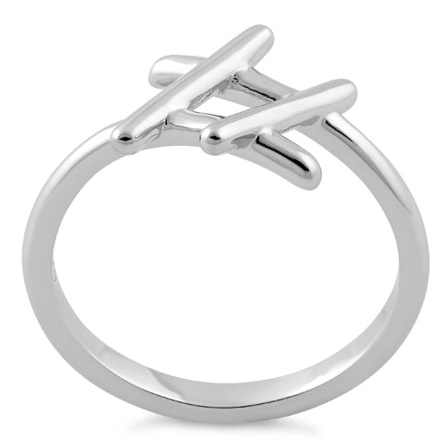 Sterling Silver Hashtag Ring