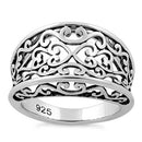 Sterling Silver Heart Vines Ring