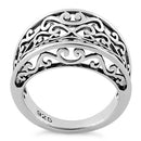 Sterling Silver Heart Vines Ring