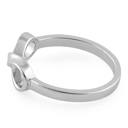 Sterling Silver Infinity Ribbon Ring