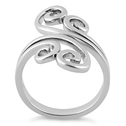 Sterling Silver Split Swirl Ring