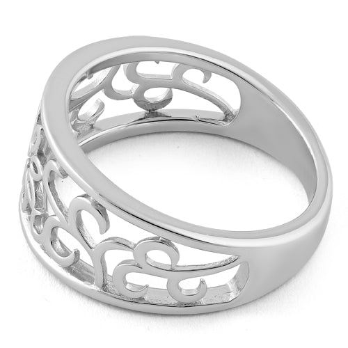 Sterling Silver Vines Flower Ring